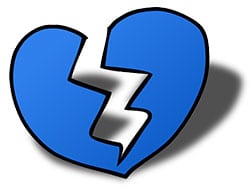 zerrissenes Herz